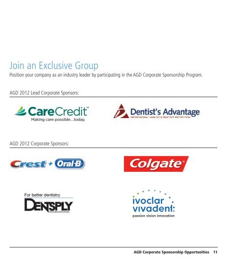 2013 Corporate Sponsorship Opportunities Align with a Proven ...