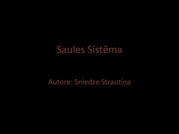PrezentÄcija "Saules sistÄma" - VATP