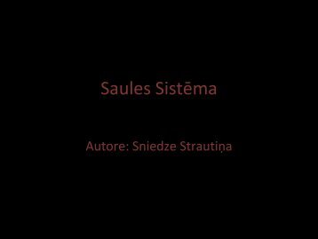 PrezentÄcija "Saules sistÄma" - VATP