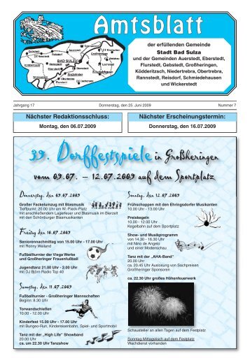 Amtsblatt Ausgabe 2009-07 - Bad Sulza