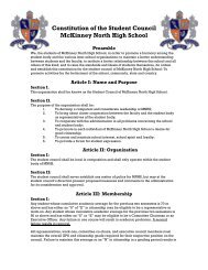 Student Council Constitution and - McKinney Independent School ...