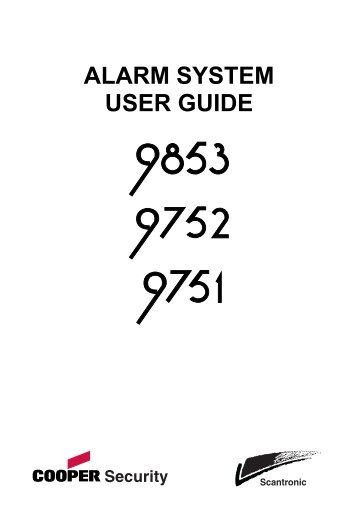 ALARM SYSTEM USER GUIDE - Cooper Security