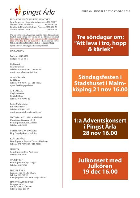 fÃ¶rsamlingsbladet okt-dec 2010 - Extrasida.se