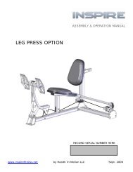 LEG PRESS OPTION - Inspire Fitness