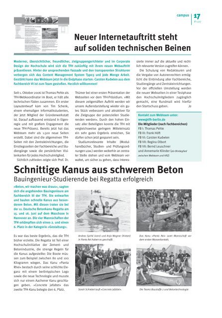 TFH-Presse 3/2007 - Beuth Hochschule für Technik Berlin