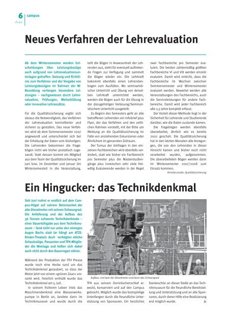 TFH-Presse 3/2007 - Beuth Hochschule für Technik Berlin