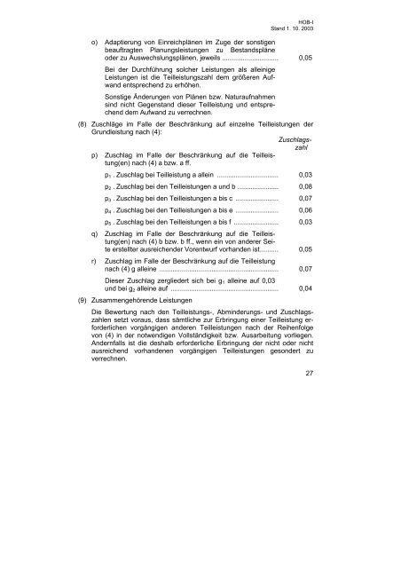 Besonderer Teil HOB-I Ingenieurbauwerke, Planung und örtliche ...