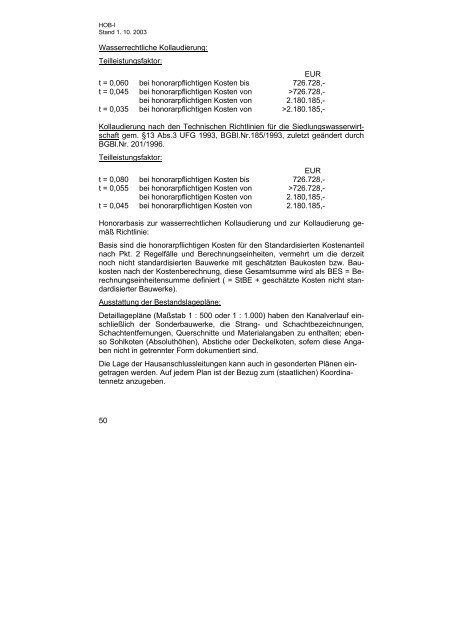 Besonderer Teil HOB-I Ingenieurbauwerke, Planung und örtliche ...