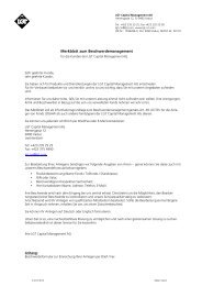 Merkblatt zum Beschwerdemanagement - LGT Capital Management