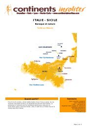 ITALIE - SICILE - Continents Insolites