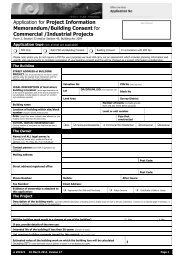 Application for Building Consent/PIM for Commercial/Industrial ...