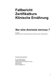 Fallbericht Zertifikatkurs Klinische Ernährung - geskes