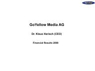 GoYellow Media AG - 118000 AG