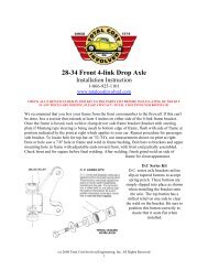 Front Drop Axle Kit - Total Cost Involved