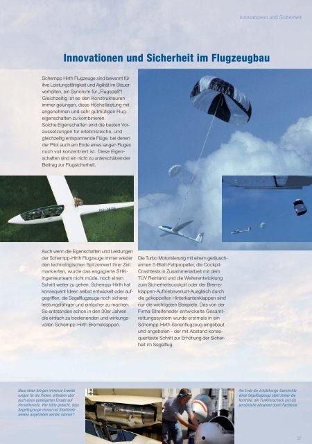Innovationen und Sicherheit im Flugzeugbau - Schempp-Hirth