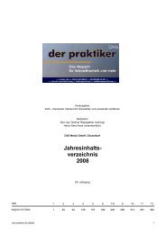 Jahresinhalts- verzeichnis 2008 - Der Praktiker