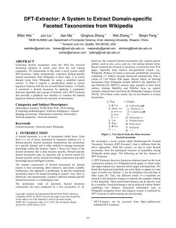 DFT-Extractor: A System to Extract Domain-specific Faceted ...