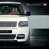 The customization programme for your Range Rover Vogue - Mansory