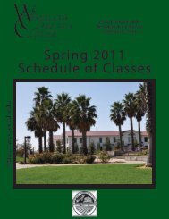 Spring 2011 Schedule of Classes - Woodland Community College