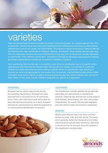 varieties - Almond Board of California