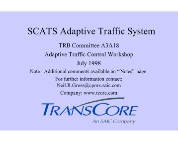 SCATS Adaptive Traffic System - Traffic Signal Systems Committee