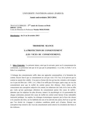 Fiche 3 - Droit des obligations 2013-2014