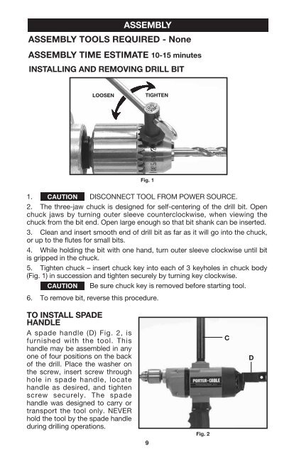 Double Insulated Portable Electric Drill Instruction manual