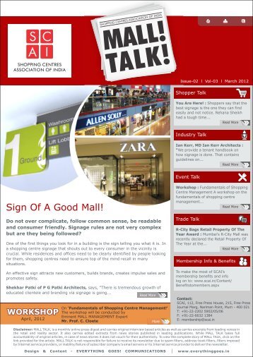 Mall Talk Issue March - Scai.in