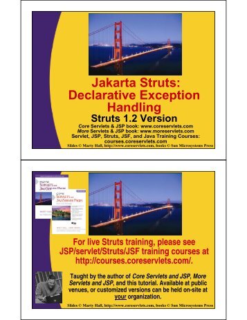 Jakarta Struts: Declarative Exception Handling - Custom Training ...