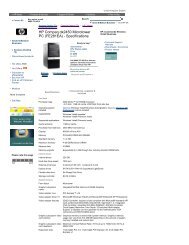 HP Compaq dx2450 Microtower PC (FE281EA ... - Added Dimension