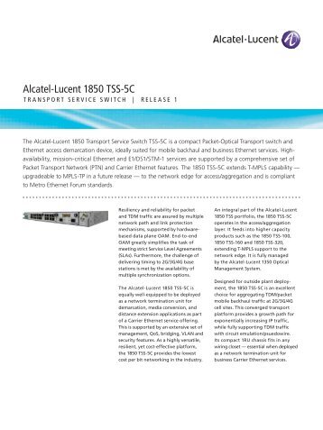 Alcatel-Lucent 1850 TSS-5C - telecomnetworks