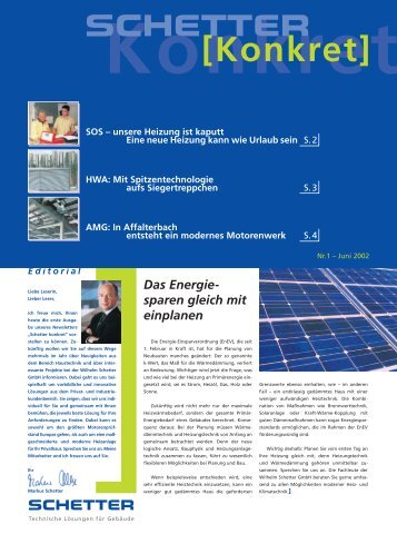 Nr. 1 - Juni 2002 [PDF] - Schetter GmbH