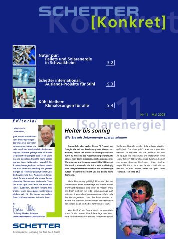 Nr. 11 - Mai 2005 [PDF] - Schetter GmbH