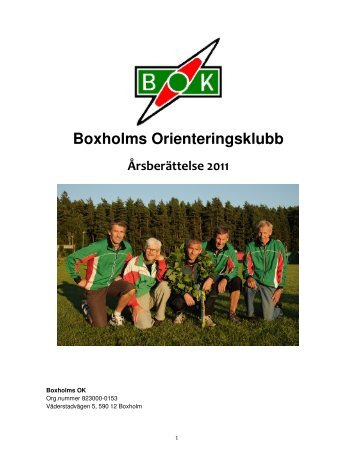 ÃrsberÃ¤ttelse 2011 - Boxholms OK