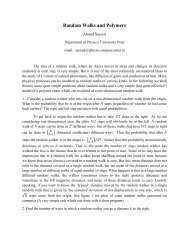 Random Walks and Polymers - Department of Physics