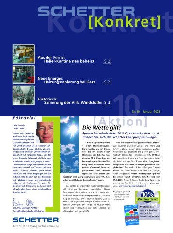 Nr. 10 - Januar 2005 [PDF] - Schetter GmbH