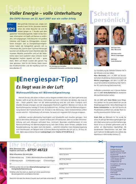 Nr. 17 - Juli 2007 [PDF] - Schetter GmbH