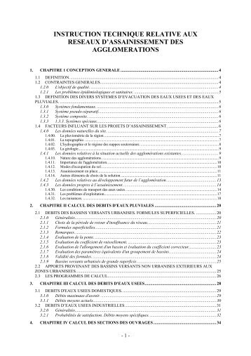 Instruction Technique 77-284 - assainissement durable