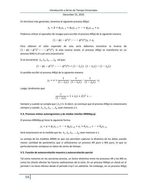 IntroducciÃ³n a Series de Tiempo Univariadas - Centro Microdatos