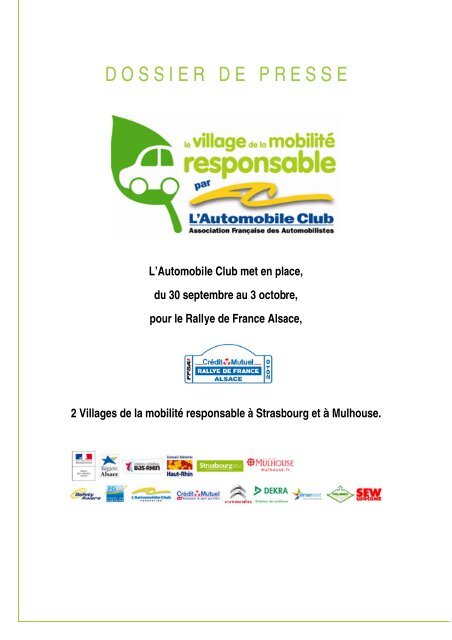 Télécharger le dossier de presse en intégralité - Automobile Club ...