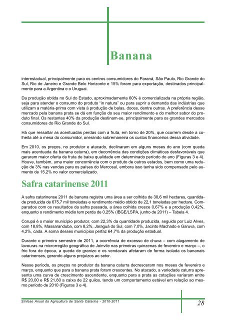 SÃ­ntese Anual da Agricultura de Santa Catarina - Cepa