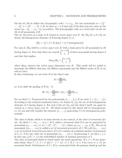 University of Paderborn Department of Mathematics Diploma Thesis ...