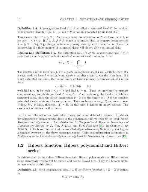 University of Paderborn Department of Mathematics Diploma Thesis ...