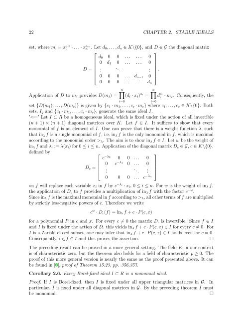 University of Paderborn Department of Mathematics Diploma Thesis ...