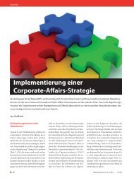 Implementierung einer Corporate-Affairs-Strategie