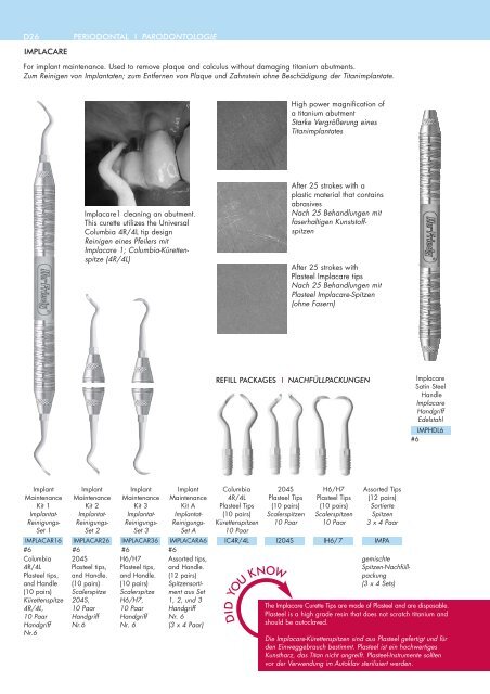 Produkt Katalog - Langer-KÃ¼retten - Hu-Friedy