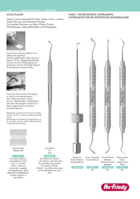 Produkt Katalog - Langer-KÃ¼retten - Hu-Friedy