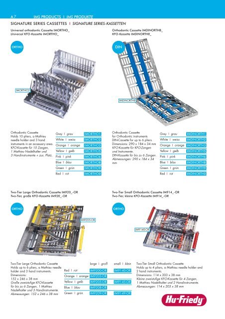 Produkt Katalog - Langer-KÃ¼retten - Hu-Friedy