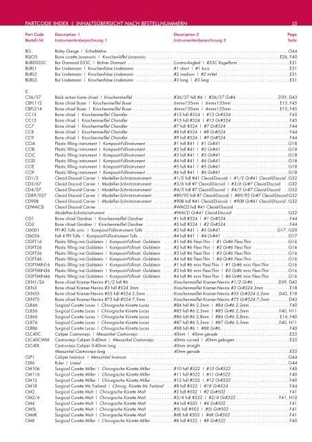 Produkt Katalog - Langer-KÃ¼retten - Hu-Friedy