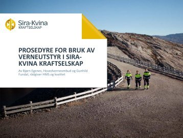 PROSEDYRE FOR BRUK AV VERNEUTSTYR I ... - Energi Norge